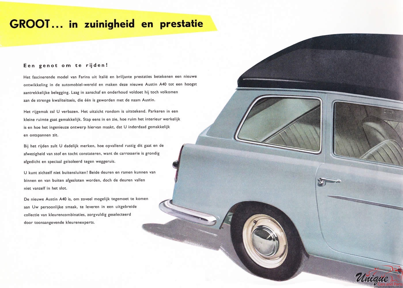 1959 Austin A40 (Netherlands) Brochure Page 4